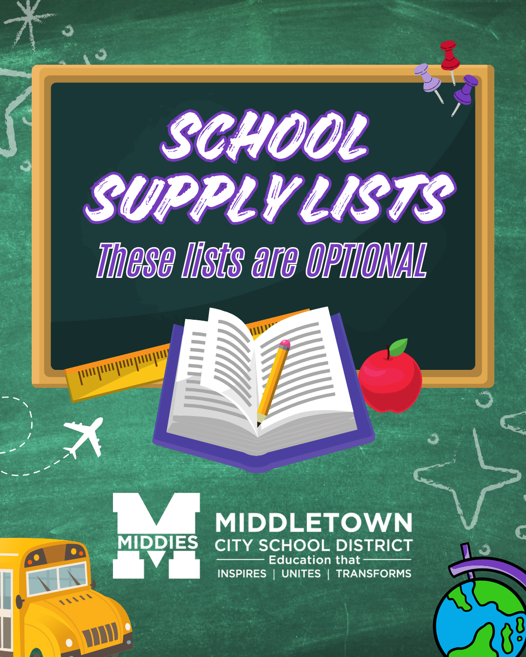 School Supply Lists graphic